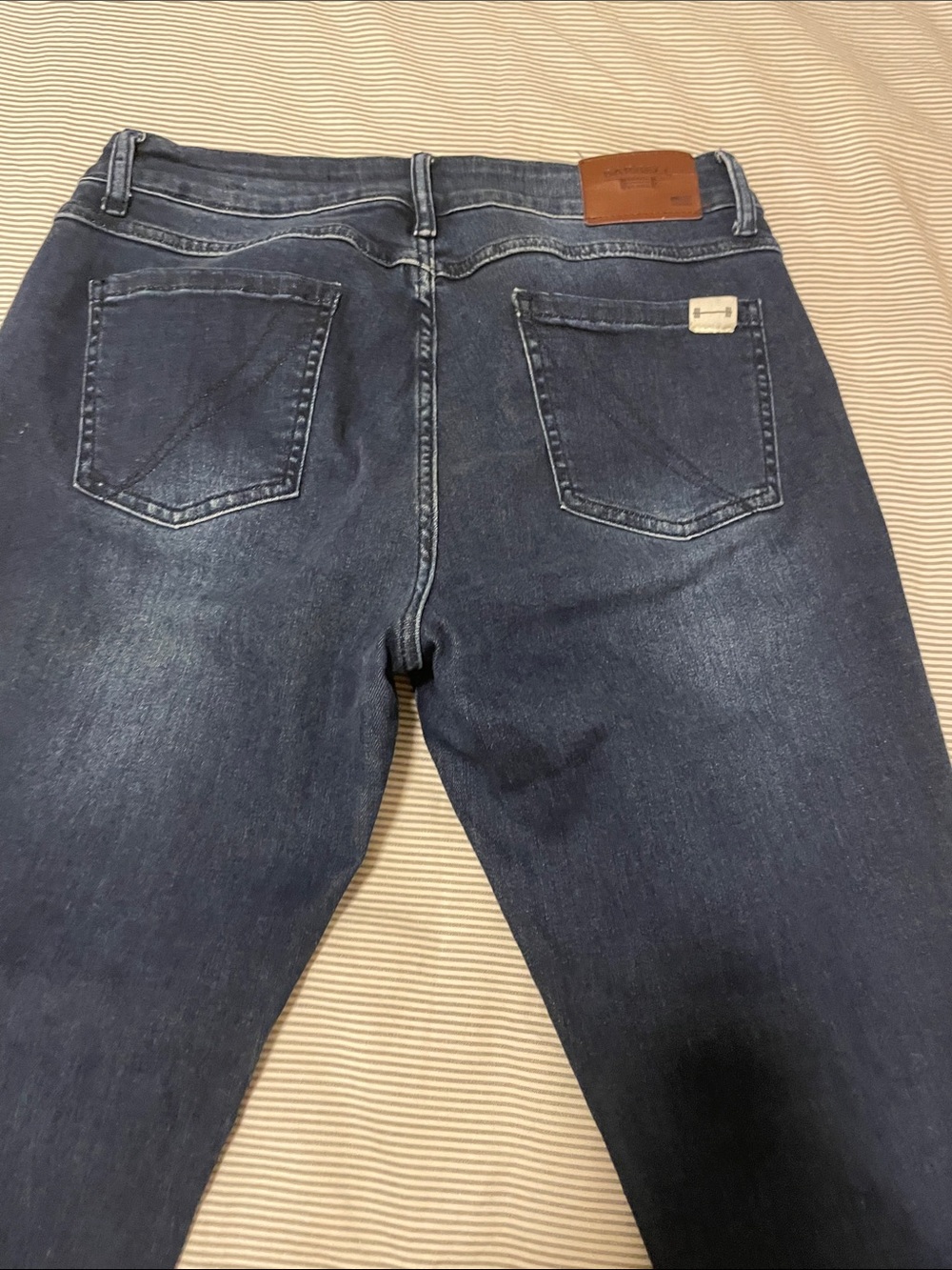 Barbell athletic fit Skinny Jeans in Dark Blue - Slim Stretch Denim